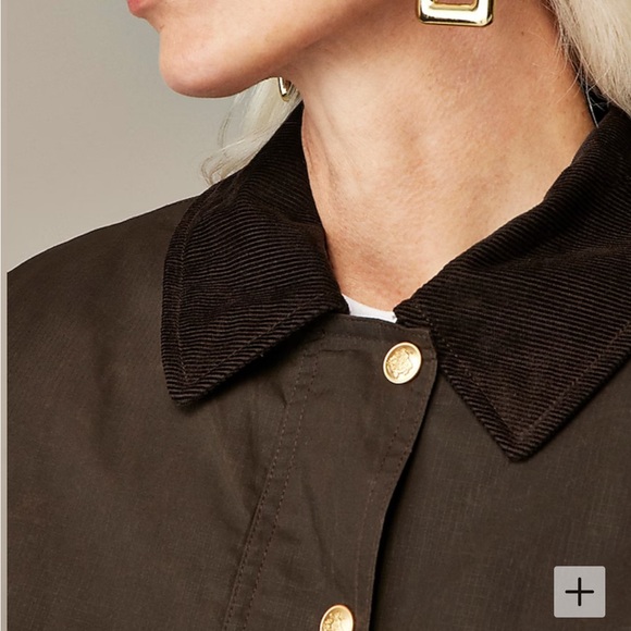 J crew mossy brown Short Barn Jacket™ in English ripstop cotton - Picture 3 of 7